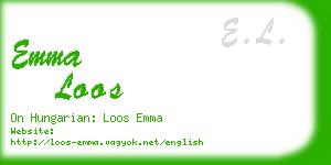 emma loos business card